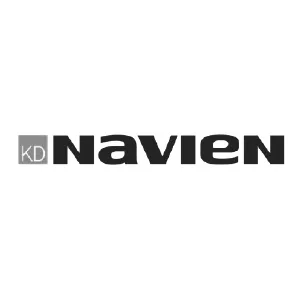 Navien logo with gray KD icon and black text