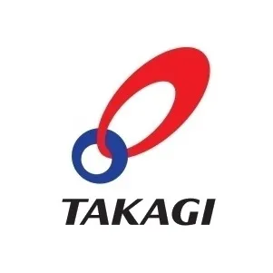Takagi logo with red and blue symbol