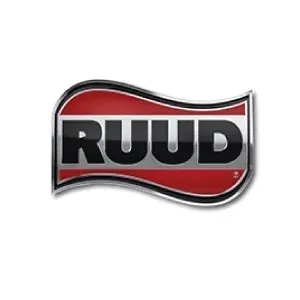 Ruud logo in red, black, and silver