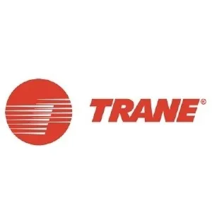 Trane logo with red circular emblem and text