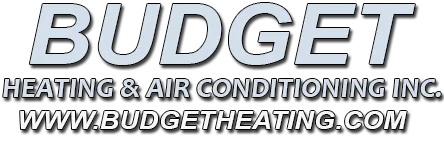 Budget Heating & Air Conditioning Inc. logo with website URL